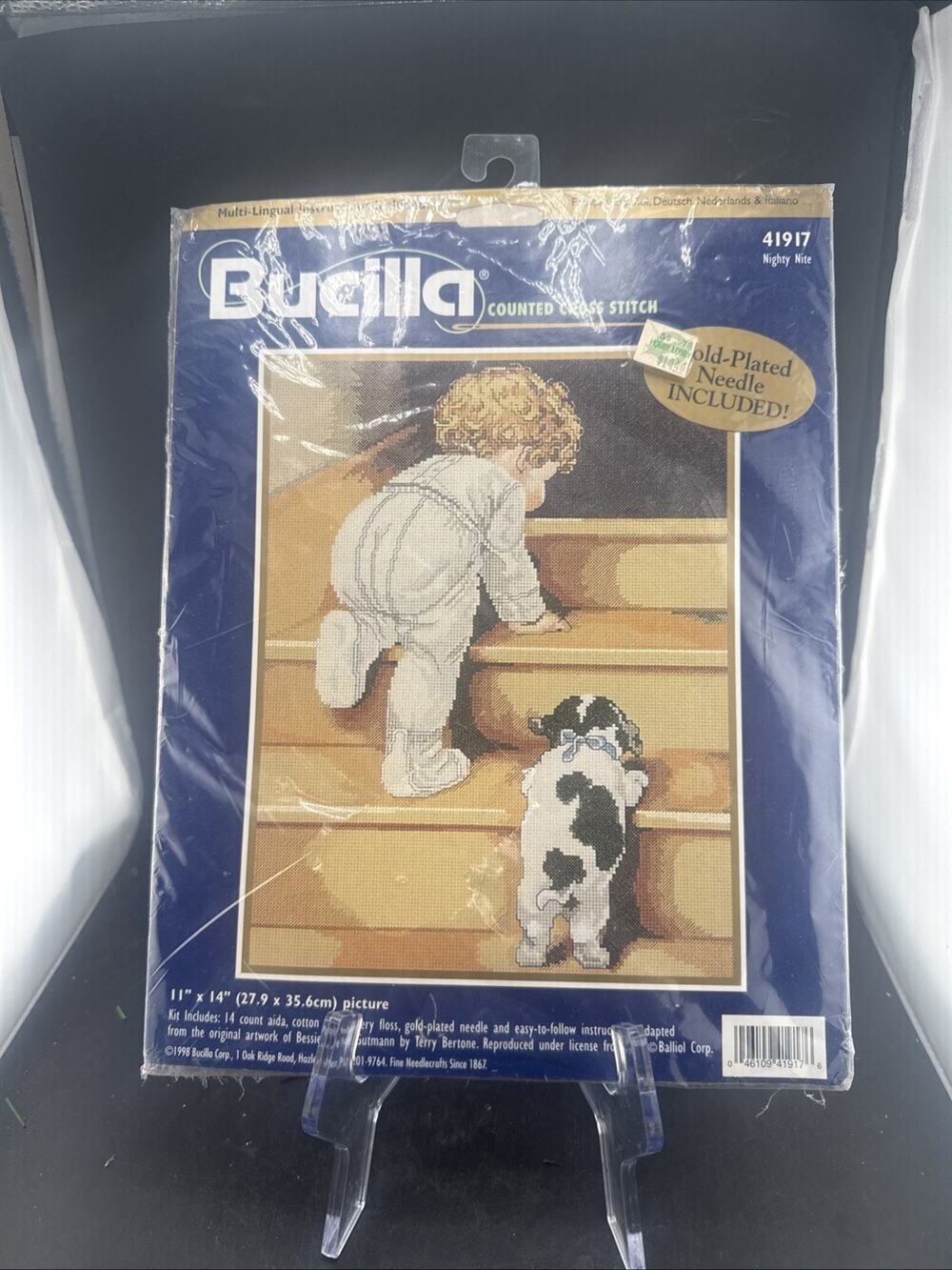 Vtg Bucilla Nighty Nite Counted Cross Stitch Kit 41917 Bessie Pease Gutmann NOS